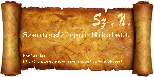 Szentgyörgyi Nikolett névjegykártya